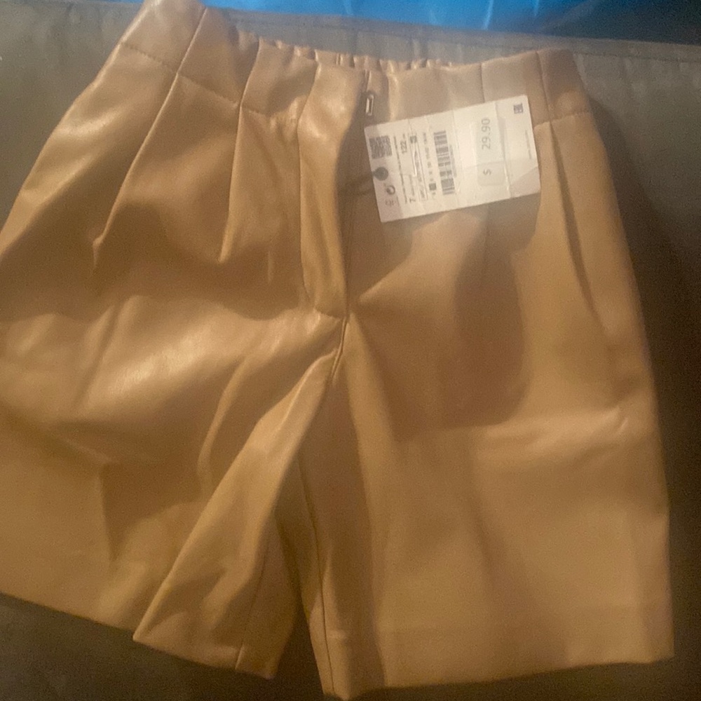 Brand new Zara leather shorts
